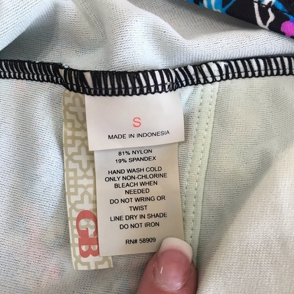 GIANNI BINI / Floral Print One Piece Bathing Suit Size S NWT - Picture 2 of 8